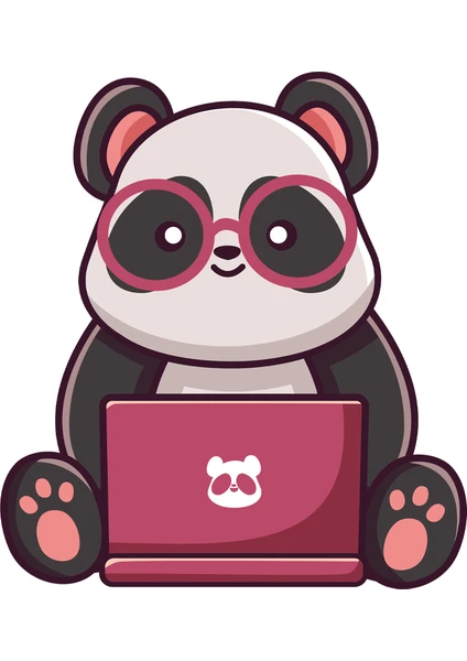 Art Pap Çalışkan Panda Sticker