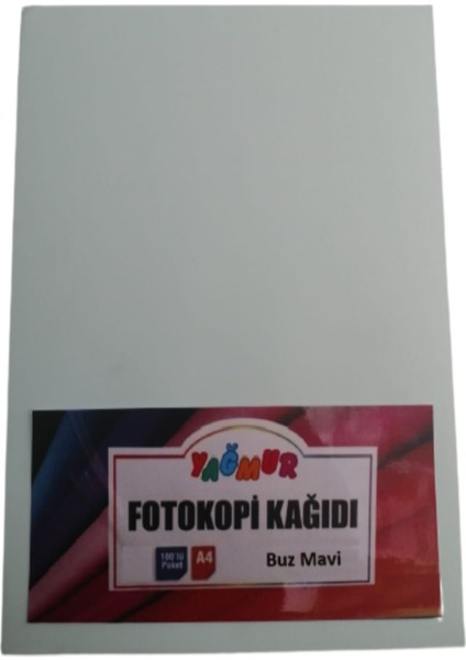 A4 Renkli Fotokopi Kağıdı Buz Mavi 100'LÜ Paket