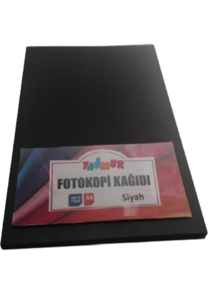 A4 Renkli Fotokopi Kağıdı Siyah 100'LÜ Paket