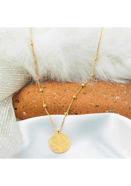 Yarım Reşatlı Top Zincirli 22 Ayar Altın Kolye indirimleri