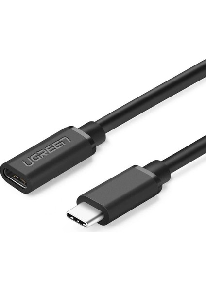 USB 3.1 Thunderbolt 3 Type-C Erkek to Type-C Dişi Uzatma Kablosu 50 CM