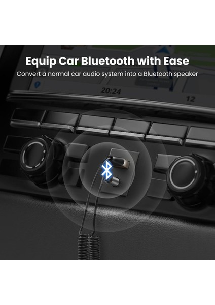 Mikrofonlu 3.5mm Aux Bluetooth 5.0 Alıcı Adaptör Araç Kiti fiyatları