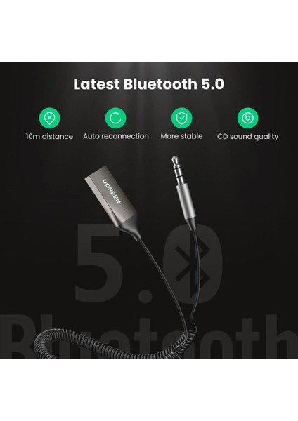 Mikrofonlu 3.5mm Aux Bluetooth 5.0 Alıcı Adaptör Araç Kiti indirimleri