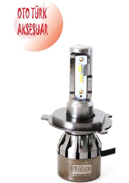 H4 Led Xenon 12V Mini Gövde Yeni Nesil Led