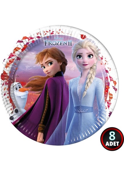 Frozen II Karton Tabak - 23cm x 8 Adet