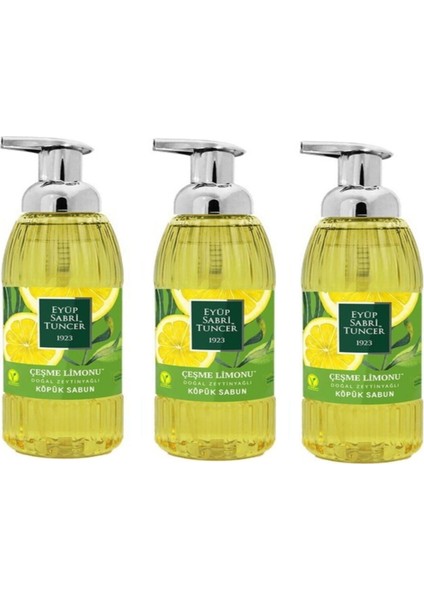 ZeytinYağlı Çeşme Limonu Köpük Sabun 500 mL 3 'Lü Paket