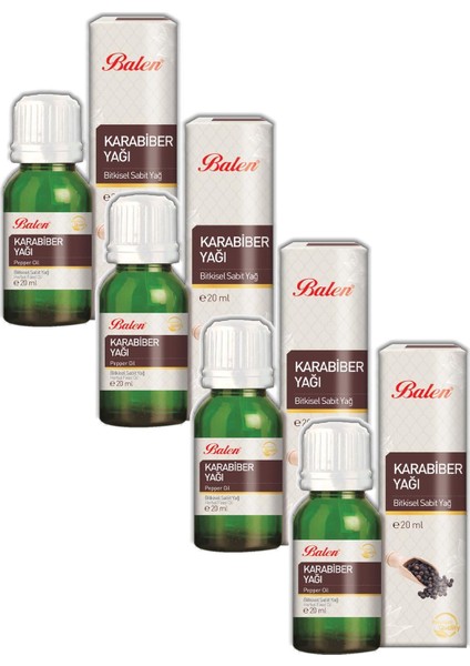 Karabiber Yağı (Maserasyon) 20 ml 4'lü