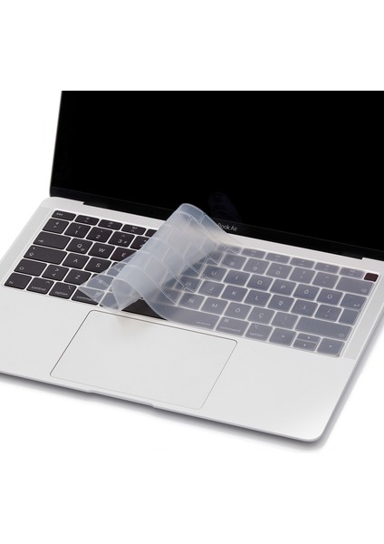 Laptop Macbook Air ile Uyumlu Klavye Koruyucu A1932 2018/2019 Amerika İngilizce Baskılı