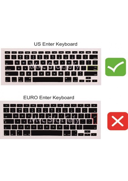 Macbook Air 11inç Klavye Koruyucu (US-İNGİLİZCE) A1370 A1465 Modelleri ile Uyumlu