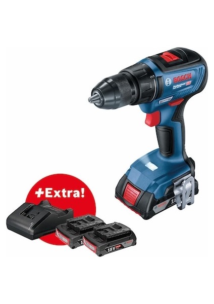 Gsr 18V-50 Professional 3 x 2.0 Ah Akülü Delme-Vidalama Mak