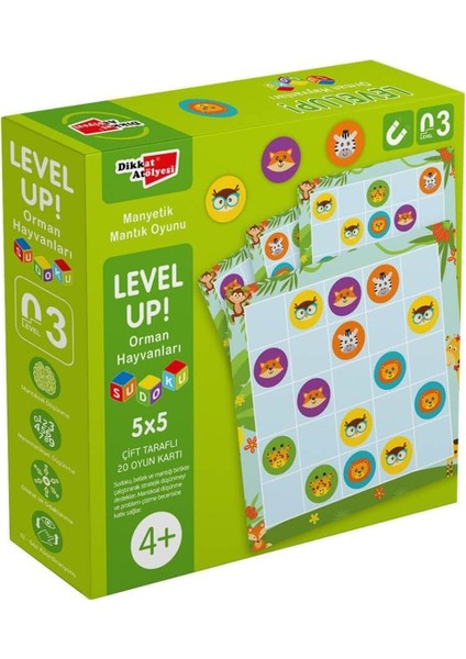 Dikkat Atolyesi Yayınları Levelup! 3 - Orman Hayvanları Sudoku