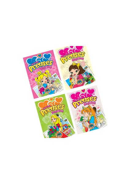 Prenses Boyama Stickerlı 16 Sayfa 4 Kitap