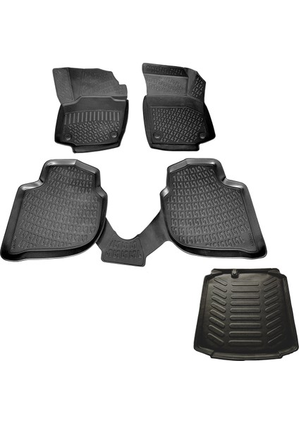 Skoda Rapid 3D Havuzlu Paspas + Bagaj Havuzu 2013-2020 Arası Carax Marka-Ankarasanal
