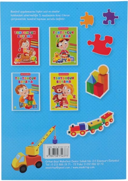 Çebi Toys Tontoncuk Boyama Kitabı Mavi