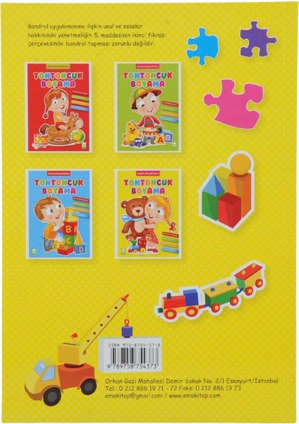 Çebi Toys Tontoncuk Boyama Kitabı Sarı