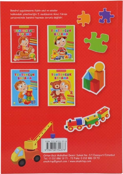 Çebi Toys Tontoncuk Boyama Kitabı Kırmızı