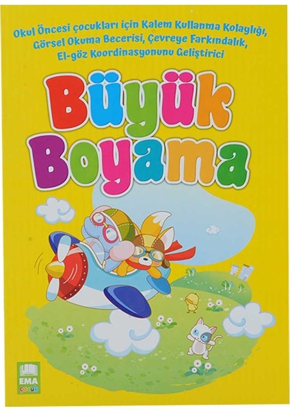 Çebi Toys Büyük Boyama Kitabı Sarı Kapaklı