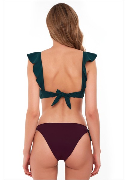 5400 Yeşil Fırfırlı Bikini Takımı