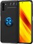 - Xiaomi Poco M3 - Kılıf Yüzüklü Karbon Ravel Silikon Kapak - Siyah-Mavi 1