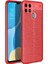 - Oppo A15 - Kılıf Auto Focus Karbon Niss Silikon Kapak - Kırmızı 1