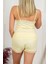 Kadın Dantel Detaylı Şort/askılı Alt/üst Puantiyeli Pijama Takımı 2