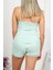 Kadın Dantel Detaylı Şort/askılı Alt/üst Puantiyeli Pijama Takımı 2
