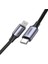 Örgülü Type-C to Lightning iPhone Uyumlu Hızlı Şarj Kablosu Siyah 1.5 Metre 1