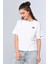 Taıl Beyaz Kadın Bisiklet Yaka Tshirt 3