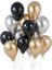 Gold Gümüş Siyah Krom Balon Demeti 1