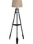 Remi 3 Ayaklı Tripod Lambader Siyah Ahşap Köşe Lambası Abajur 1