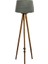 Round Leg Tripod Lambader Abajur Avize Aydınlatma Ahşap Naturel Ağaç Country Masif Doğal 1