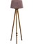 Round Leg Tripod L Ambader Abajur Avize Aydınlatma Ahşap Naturel Ağaç Country Masif Doğal 1