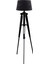 Piega Tripod Lambader Abajur Köşe Lambası Aydınlatma Ahşap Siyah Ağaç Country Masif Doğal 1