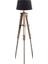 Piega Tripod Lambader Abajur Köşe Lambası Aydınlatma Ahşap Fosil Eskitme Ağaç Country Masif Doğal 1