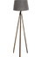 Oval 3 Ayak Tripod Lambader Abajur Köşe Lambası Ahşap Naturel 1