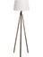 Oval 3 Ayak Tripod Lambader Abajur Köşe Lambası Ahşap Naturel 1
