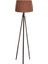 Oval 3 Ayak Tripod Lambader Abajur Köşe Lambası Ahşap Ceviz 1