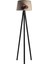 Düz 3 Ayak Tripod Lambader Abajur Avize Aydınlatma Ahşap Siyah Ağaç Country Dekor Lamba Aplik Masif Doğal 1