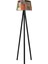 Düz 3 Ayak Tripod Lambader Abajur Avize Aydınlatma Ahşap Siyah Ağaç Country Dekor Lamba Aplik Masif Doğal 1