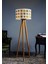 Round Leg Tripod Lambader Abajur Avize Aydınlatma Ahşap Naturel Ağaç Country Dekor Lamba Aplik Masif Doğal 2