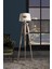 Piega Tripod Lambader Abajur Avize Aydınlatma Ahşap Ceviz Ağaç Country Dekor Lamba Aplik Masif Doğal 2