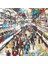 Kalabalık Metro Modern Sanat Dekoratif Kanvas Tablo TBL1741 40X40 cm 3
