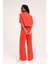 Kısa Kol Crop Blazer Ceket Turuncu 4