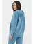 Fermuarlı Oversize Sweat - Mavi 5