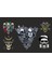 5 li Motorsiklet Kask Sticker Set 1 Ad. (12X7,5) 4 Ad. (6x6) 1