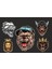 5 li Motorsiklet Kask Sticker Set 1 Ad. (12X7,5) 4 Ad. (6x6) 1