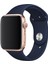 Apple Watch Uyumlu Silikon Spor Kordon 42 - 44 mm M/l Ölçülerinde Lacivert 2