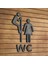 Bay & Bayan Wc Ahşap Yönlendirme Levhası - C1 1