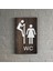 Bay & Bayan Wc Ahşap Uyarı Levhası - 3 1