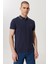 Erkek Lacivert Slim Fit Polo Yaka T-Shirt 1